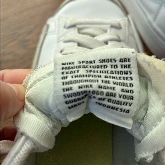 Nike Light Blue & White Blazer Low Platforms - Size W 9 EU 40.5 - Picture 10 of 13